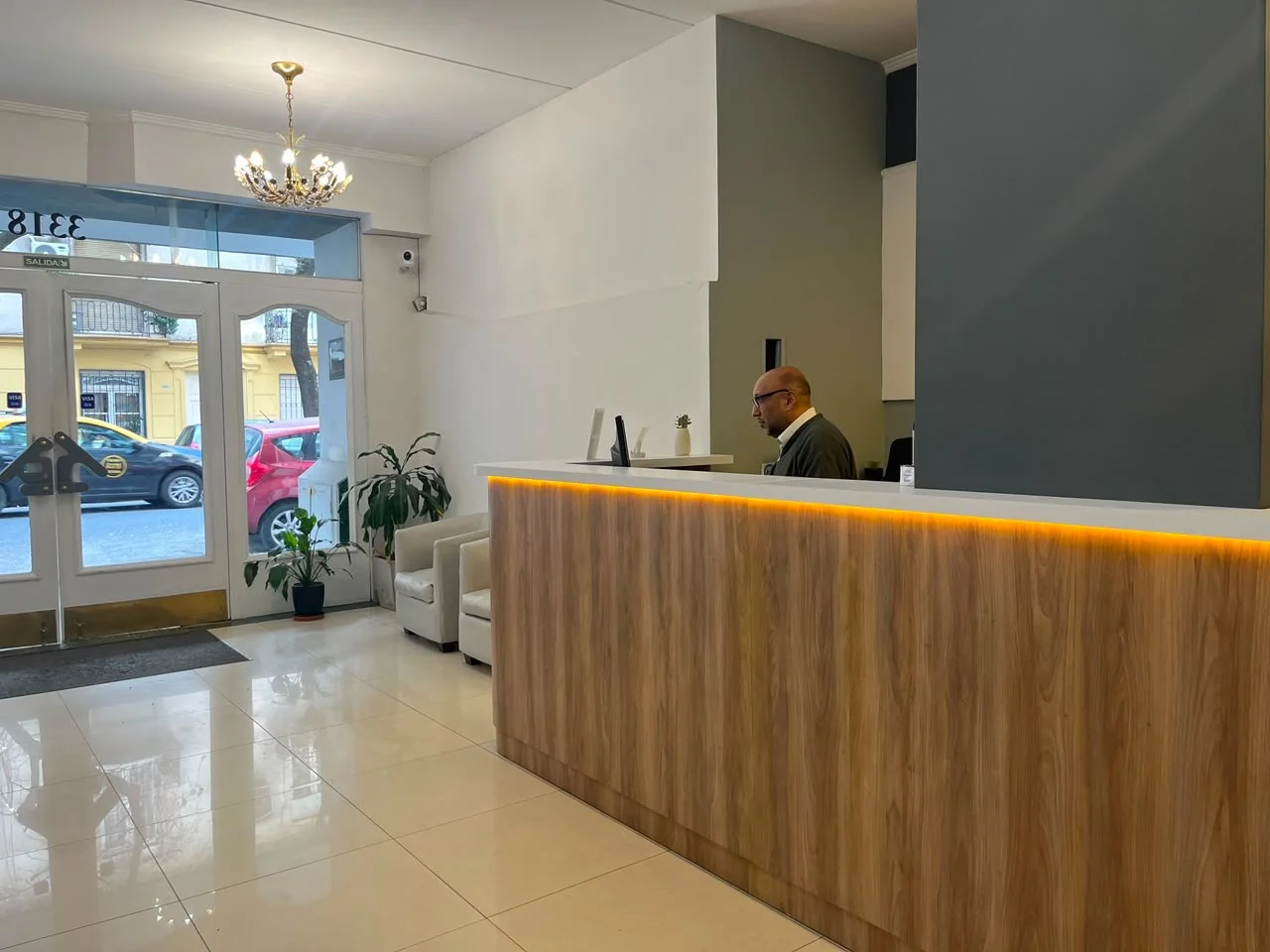 Mostrador del Hotel Alpino